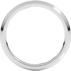 18K White Gold 2 mm Comfort-Fit Half Round Band Size 7.5