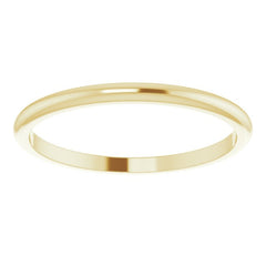 10K Yellow Gold 1.5 mm Half Round Band Size 5