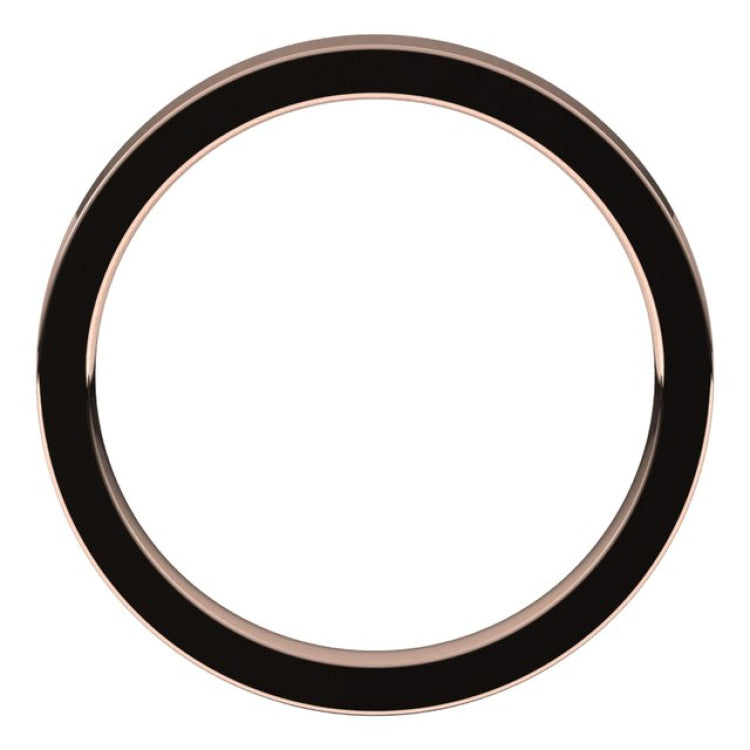 14K Rose Gold 2.5 mm Comfort-Fit Flat Band Size 4