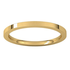 14K Yellow Gold 1.5 mm Comfort-Fit Flat Band Size 5