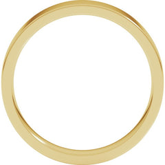 14K Yellow Gold 4 mm Lightweight Comfort-Fit Flat Band Size 8.5