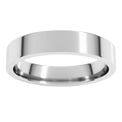 14K White Gold 4 mm Lightweight Comfort-Fit Flat Band Size 8