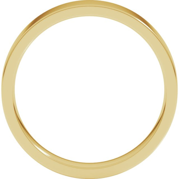 18K Yellow Gold 4 mm Lightweight Comfort-Fit Flat Band Size 8