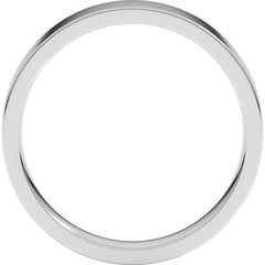 14K White Gold 4 mm Lightweight Comfort-Fit Flat Band Size 9