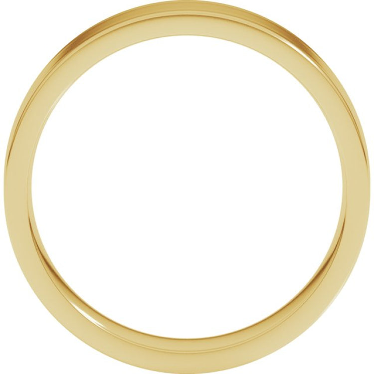 14K Yellow Gold 5 mm Lightweight Comfort-Fit Flat Band Size 4.5