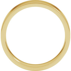 10K Yellow Gold 5 mm Lightweight Comfort-Fit Flat Band Size 8