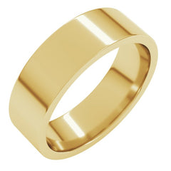 14K Yellow Gold 6 mm Lightweight Comfort-Fit Flat Band Size 10.5