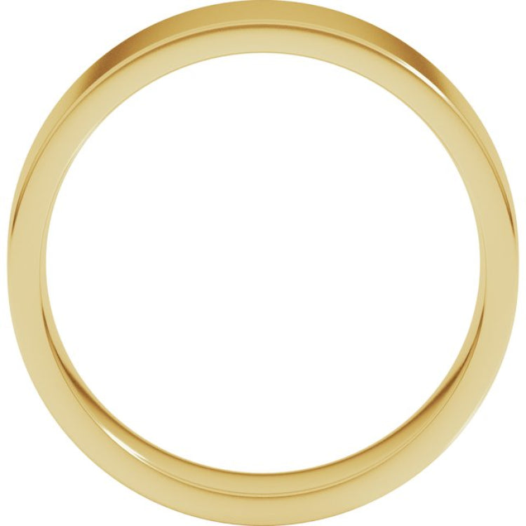 14K Yellow Gold 6 mm Lightweight Comfort-Fit Flat Band Size 10