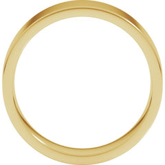 18K Yellow Gold 6 mm Lightweight Comfort-Fit Flat Band Size 8