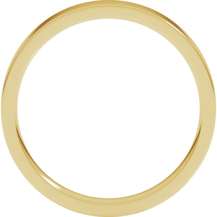 14K Yellow Gold 3 mm Lightweight Comfort-Fit Flat Band Size 5.5