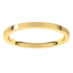 14K Yellow Gold 1.5 mm Lightweight Comfort-Fit Flat Band Size 6