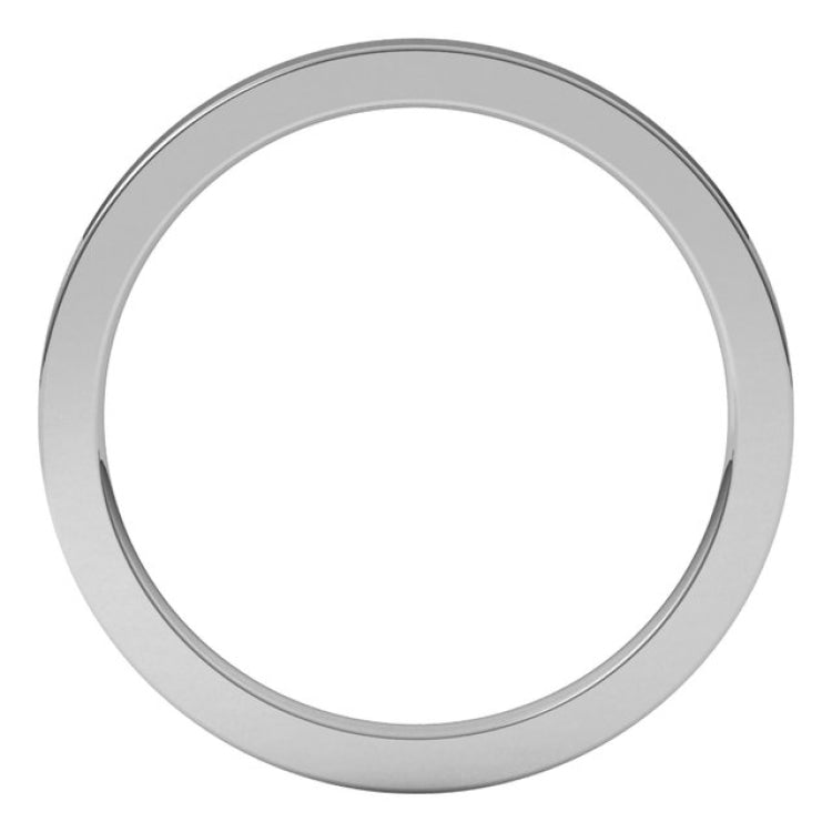 14K White Gold 1.5 mm Comfort-Fit Flat Band Size 6.5