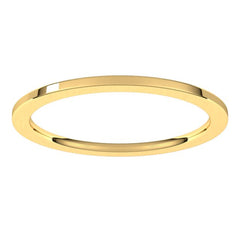 10K Yellow Gold 1 mm Comfort-Fit Flat Band Size 6.5
