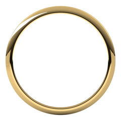 14K Yellow Gold 1 mm Half Round Band Size 13