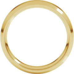 14K Yellow Gold 5 mm Beveled-Edge Comfort-Fit Flat Band Size 12.5