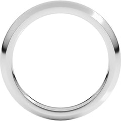 10K White Gold 3 mm Comfort-Fit Half Round Band Size 7