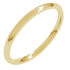 10K Yellow Gold 1.5 mm Lightweight Comfort-Fit Half Round Band Size 4