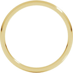 10K Yellow Gold 1.5 mm Lightweight Comfort-Fit Half Round Band Size 4