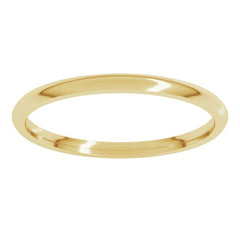 10K Yellow Gold 1.5 mm Lightweight Comfort-Fit Half Round Band Size 4