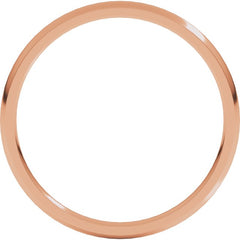 10K Rose Gold 1.5 mm Lightweight Comfort-Fit Half Round Band Size 6.5