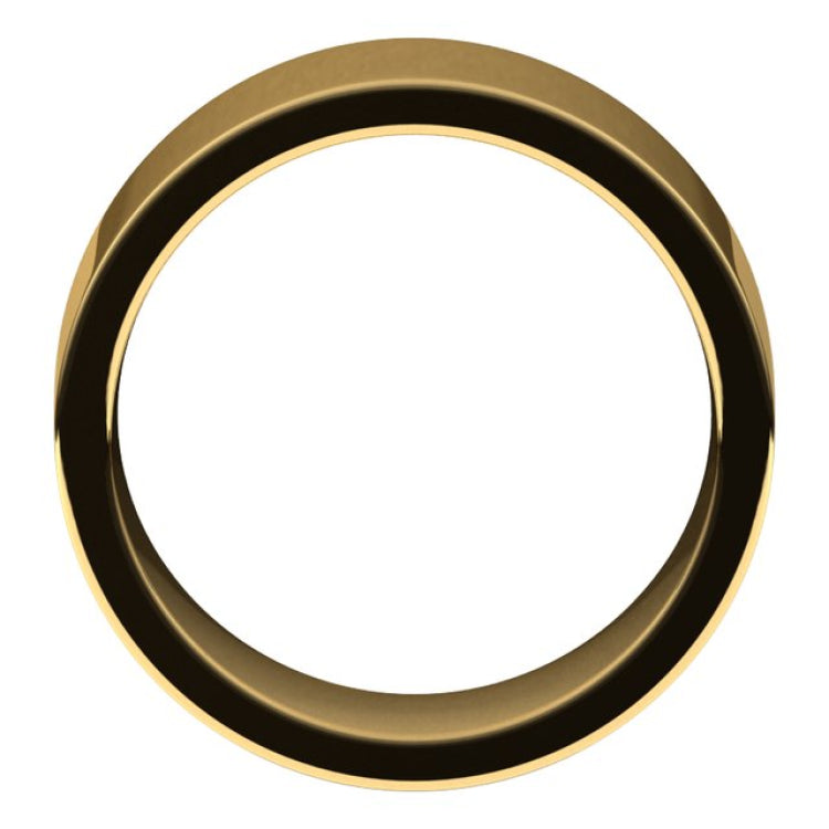 14K Yellow Gold 9 mm Comfort-Fit Flat Band Size 6.5