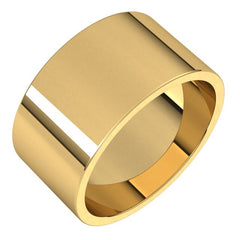 14K Yellow Gold 10 mm Flat Band Size 9.5