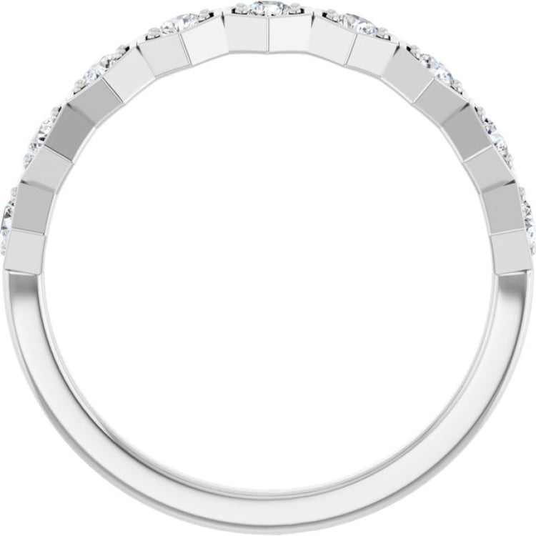 14K White Gold 3/8 CTW Lab-Grown Diamond Stackable Ring
