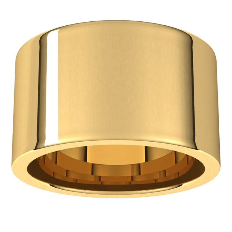 14K Yellow Gold 12 mm Comfort-Fit Flat Band Size 5.5