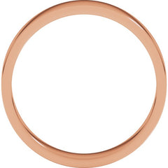 14K Rose Gold 4 mm Flat Band Size 6