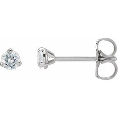 14K White Gold 3 mm Stuller Lab-Grown Moissanite™ Earrings
