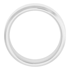 Platinum 9 mm Beveled-Edge Comfort-Fit Flat Band Size 12.5