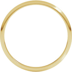 10K Yellow Gold 1.5 mm Lightweight Half Round Band Size 3