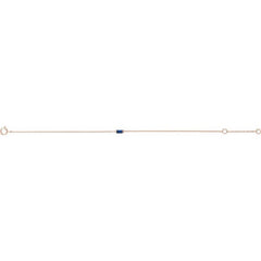 14K Rose Gold Natural Blue Sapphire 6 1/2-7 1/2" Bracelet