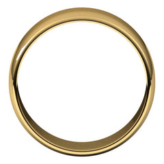 14K Yellow Gold 8 mm Lightweight Half Round Band Size 8.5