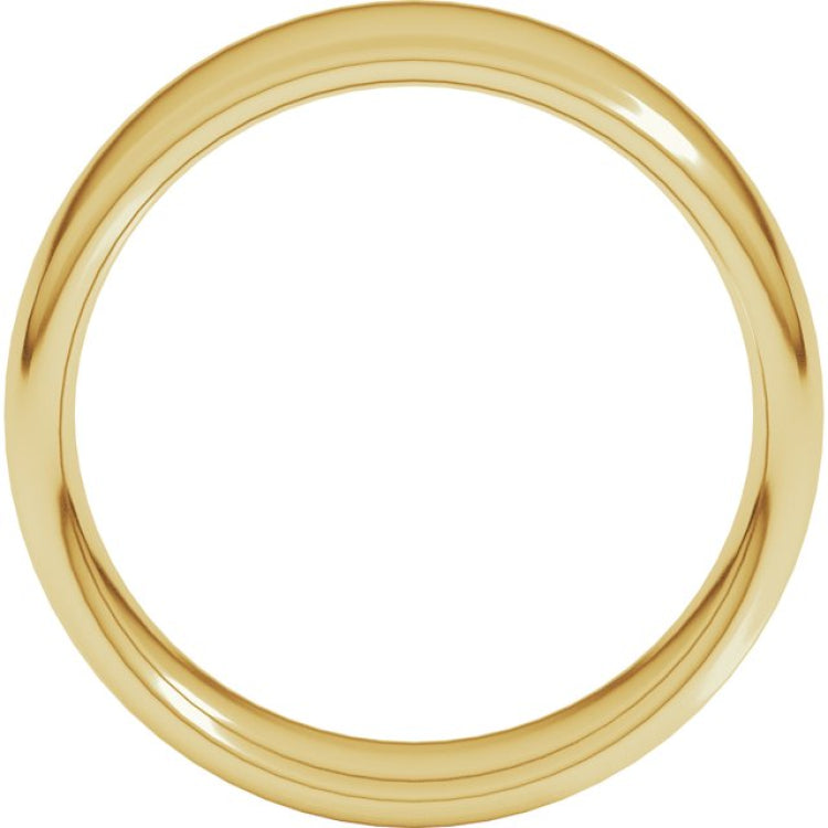 14K Yellow Gold 7 mm Comfort-Fit European-Style Band Size 10.5