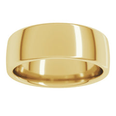 14K Yellow Gold 7 mm Comfort-Fit European-Style Band Size 10.5