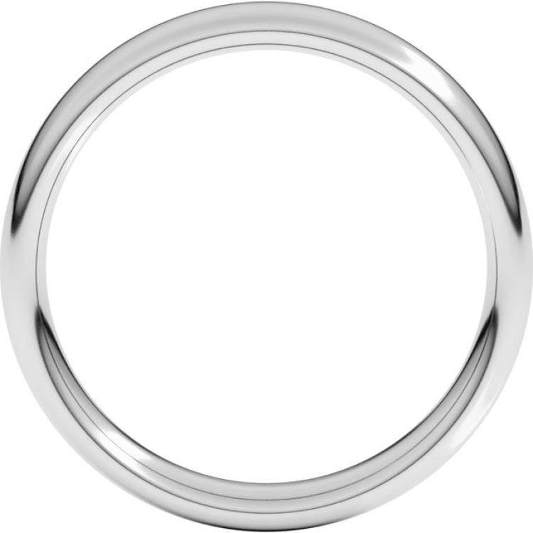 Platinum 4 mm Comfort-Fit European-Style Band Size 10