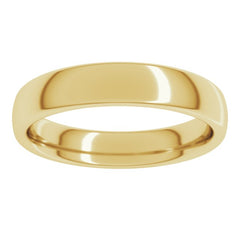 10K Yellow Gold 4 mm Comfort-Fit European-Style Band Size 4.5