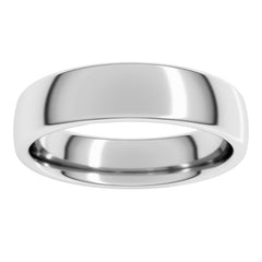 14K White Gold 5 mm Comfort-Fit European-Style Band Size 4.5