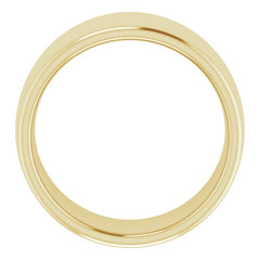 14K Yellow Gold 10 mm Comfort-Fit European-Style Band Size 5