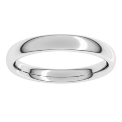 Platinum 3 mm Comfort-Fit European-Style Band Size 5