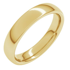 14K Yellow Gold 4 mm Comfort-Fit European-Style Band Size 6