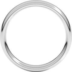 Platinum 4 mm Comfort-Fit European-Style Band Size 7.5