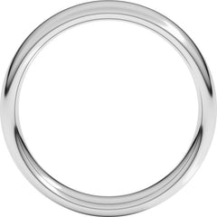 10K White Gold 5 mm Comfort-Fit European-Style Band Size 8.5