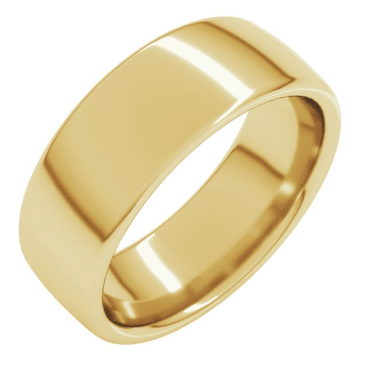 14K Yellow Gold 7 mm Comfort-Fit European-Style Band Size 8.5