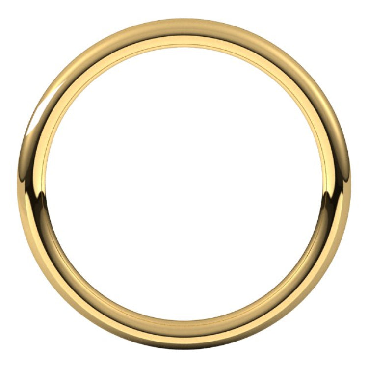 14K Yellow Gold 2 mm Comfort-Fit European-Style Band Size 8