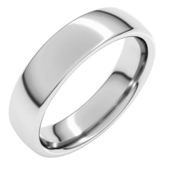 14K White Gold 5 mm Comfort-Fit European-Style Band Size 9.5