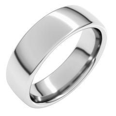 10K White Gold 6 mm Comfort-Fit European-Style Band Size 9.5