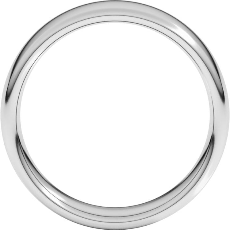 10K White Gold 6 mm Comfort-Fit European-Style Band Size 9.5