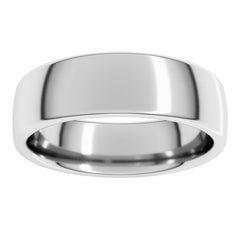 10K White Gold 6 mm Comfort-Fit European-Style Band Size 9.5